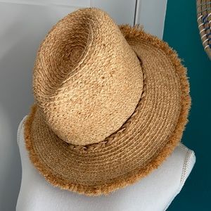 Ruggine tan straw fedora hat